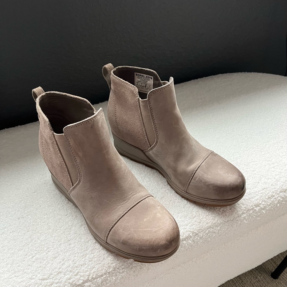 Sorel Tan Heeled Boots